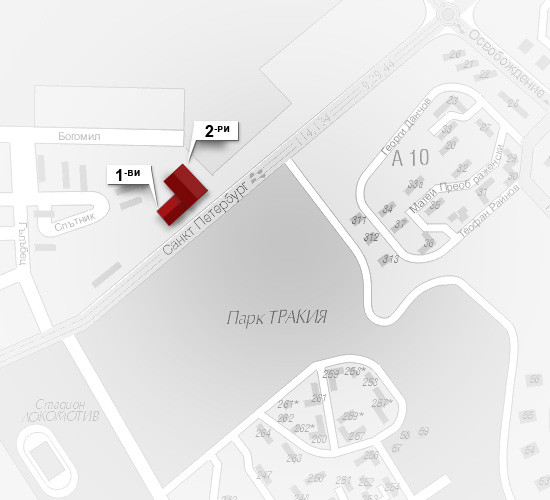 A map of building 1 and 2
